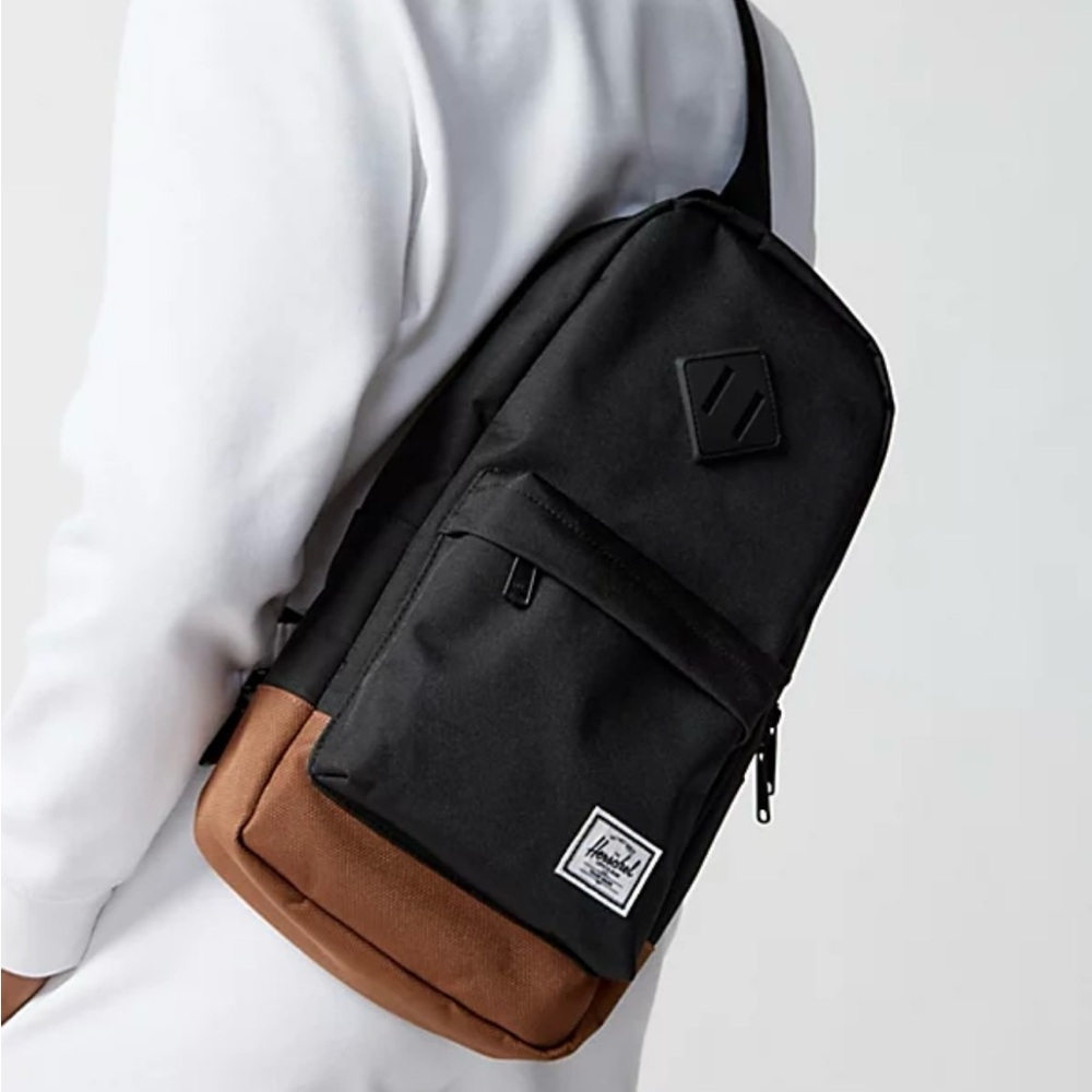 Herschel Supply Company Black and Tan Crossbody Backpack
